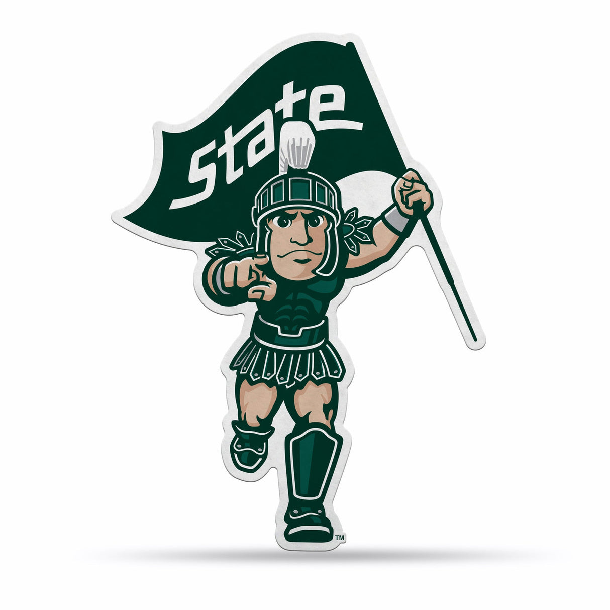 Rico Industries Michigan State Spartans Pennant Shape Cut Mascot Design Fan Gear NCAA Michigan State Spartans