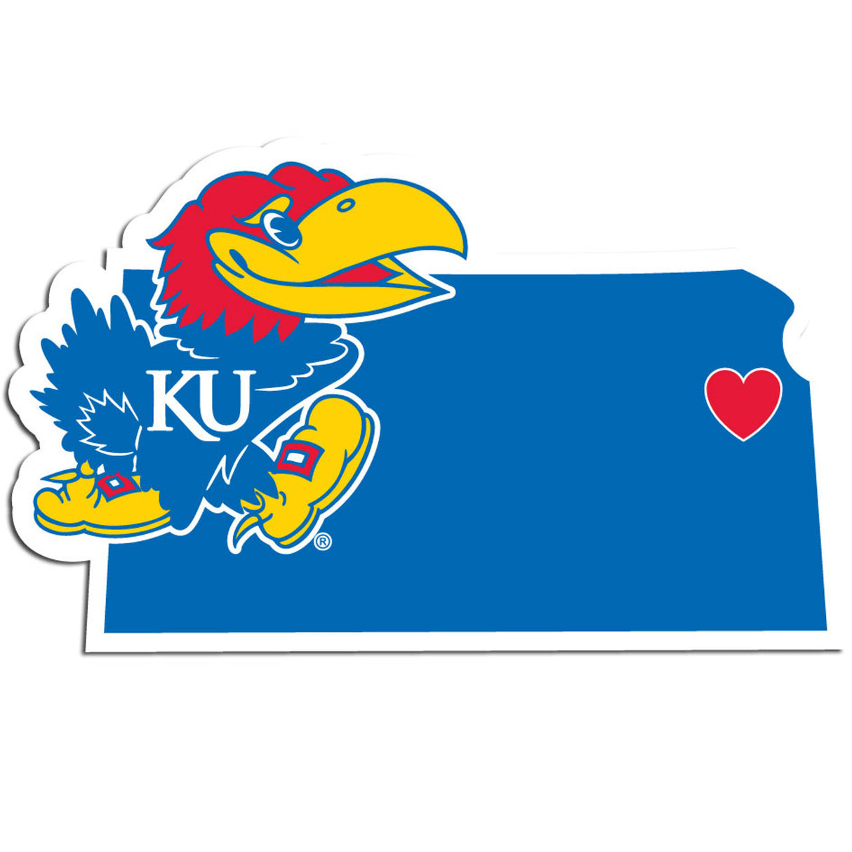 Siskiyou Kansas Jayhawks Home State Pride Style Decal - Special Order Fan Gear NCAA Kansas Jayhawks