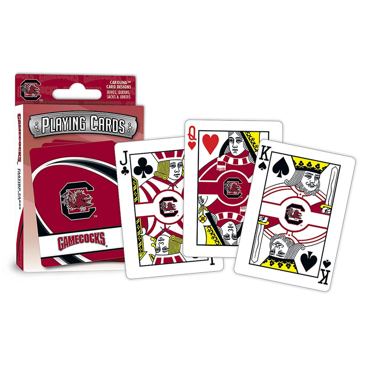 Masterpieces Puzzle Company South Carolina Gamecocks Logo Playing Cards Fan Gear NCAA South Carolina Gamecocks