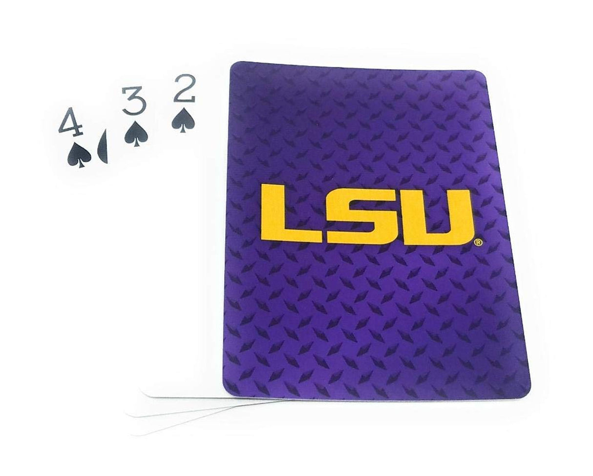 Pro Specialties Group LSU Tigers Diamond Plate Playing Cards Fan Gear NCAA LSU Tigers