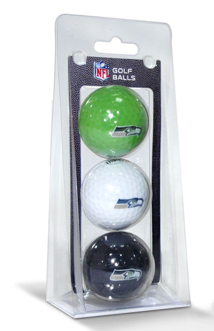 Team Golf Seattle Seahawks 3 Pack Golf Balls Fan Gear NFL Seattle Seahawks