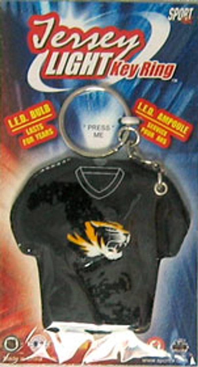 Sportfx International Missouri Tigers Jersey Keylight Keychain Fan Gear NCAA Missouri Tigers