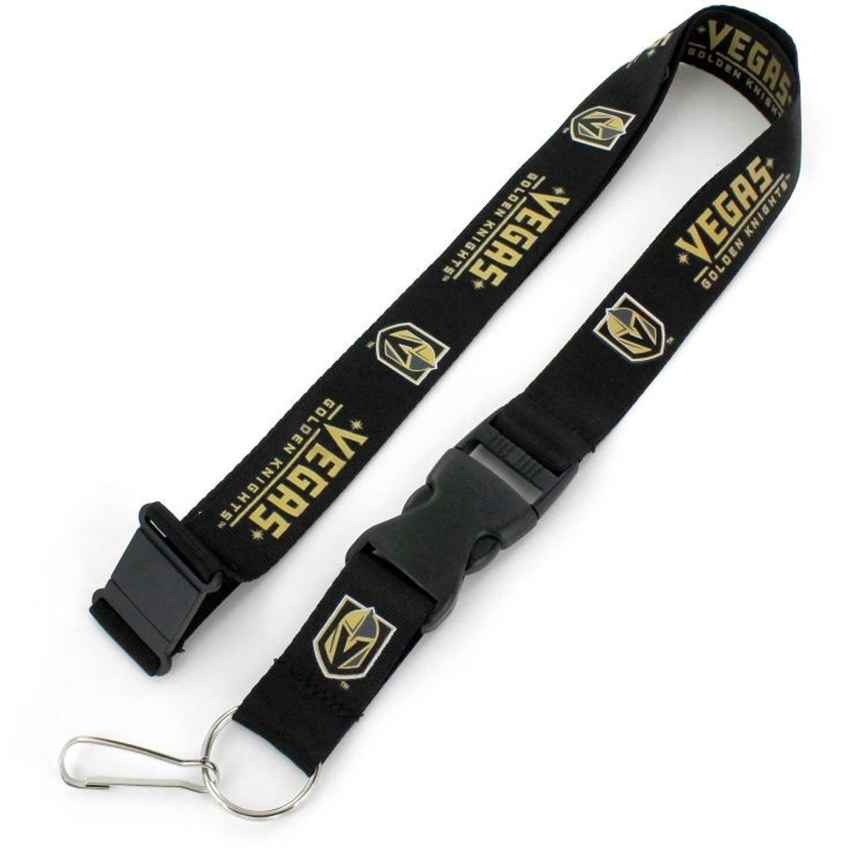 Aminco Vegas Golden Knights Black Lanyard Fan Gear NHL Vegas Golden Knights