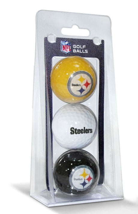 Team Golf Pittsburgh Steelers 3 Pack of Golf Balls Fan Gear NFL Pittsburgh Steelers