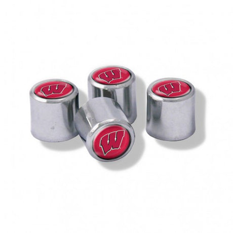 Wincraft Wisconsin Badgers Valve Stem Caps - Special Order Fan Gear NCAA Wisconsin Badgers