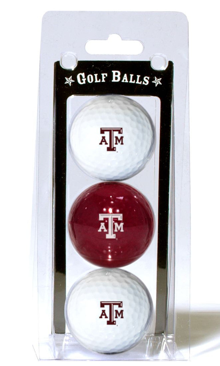 Team Golf Texas A&M Aggies 3 Pack of Golf Balls - Special Order Fan Gear NCAA Texas A&M Aggies