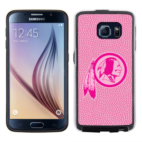 Gamewear Washington Redskins Pink Football Pebble Grain Feel Samsung Galaxy S6 Phone Case Fan Gear NFL Washington Commanders