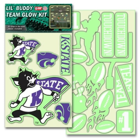 Team Promark Kansas State Wildcats Lil Buddy Glow in the Dark Decal Kit Fan Gear NCAA Kansas State Wildcats