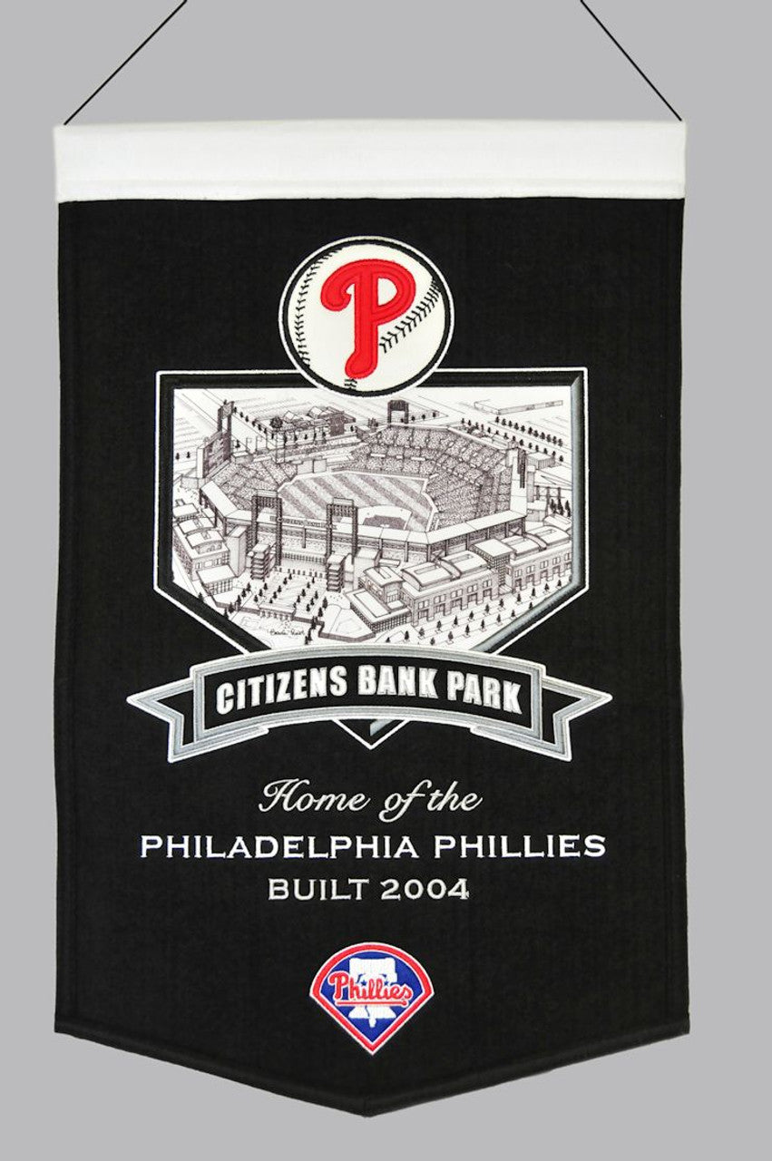 Winning Streak Sports Philadelphia Phillies Stadium Citizens Bank Park Wool Banner 15x24 Fan Gear MLB Philadelphia Phillies