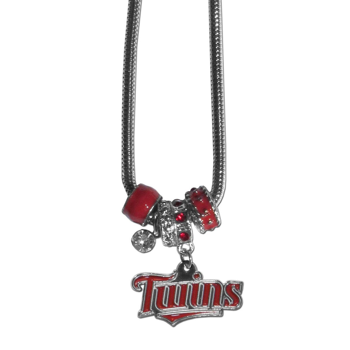 Siskiyou Minnesota Twins Euro Bead Style Necklace Fan Gear MLB Minnesota Twins