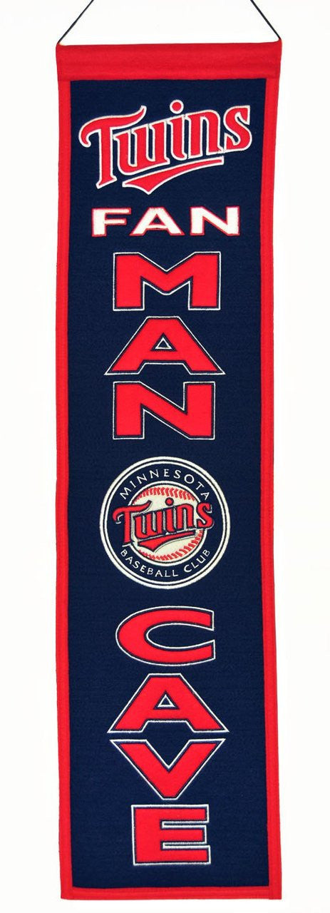 Winning Streak Sports Minnesota Twin Man Caves Wool Banner 8x32 Fan Gear MLB Minnesota Twins