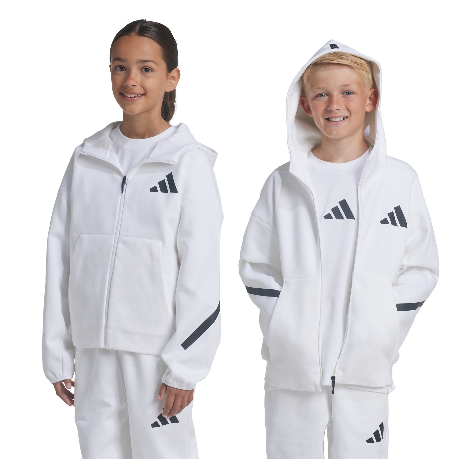 adidas Youth Z.N.E. Full-Zip Hooded Track Jacket Youth Apparel Jackets & Vests