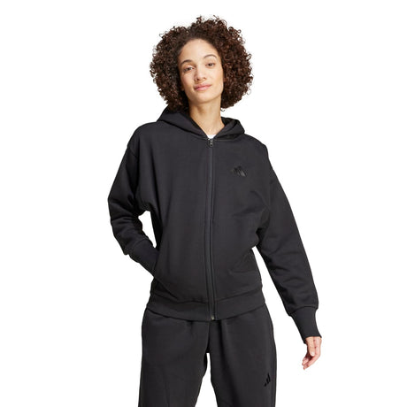 adidas Women's ALL SZN Fleece Full-Zip Hoodie Womens Apparel Sweatshirts & Fleece