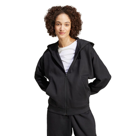 adidas Women's ALL SZN Fleece Full-Zip Hoodie Womens Apparel Sweatshirts & Fleece