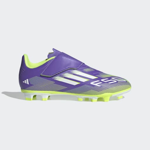 adidas Youth F50 Club Hook-and-Loop Firm/Multi-Ground Soccer Cleats
