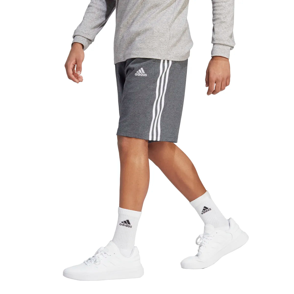 adidas Men's Essentials Single Jersey 3-Stripes Shorts Mens Apparel Shorts