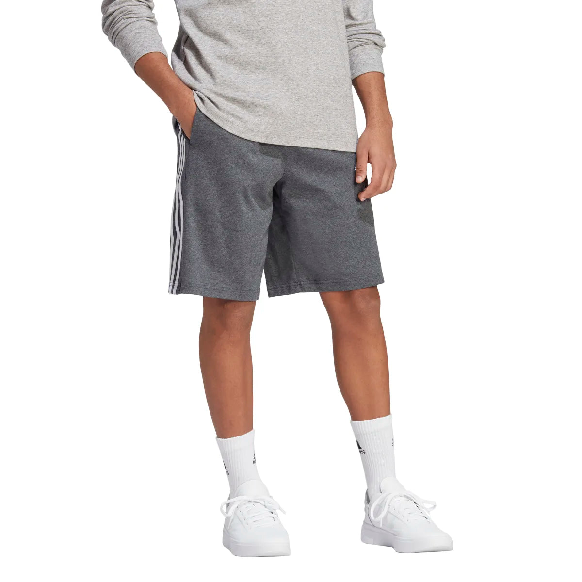 adidas Men's Essentials Single Jersey 3-Stripes Shorts Mens Apparel Shorts