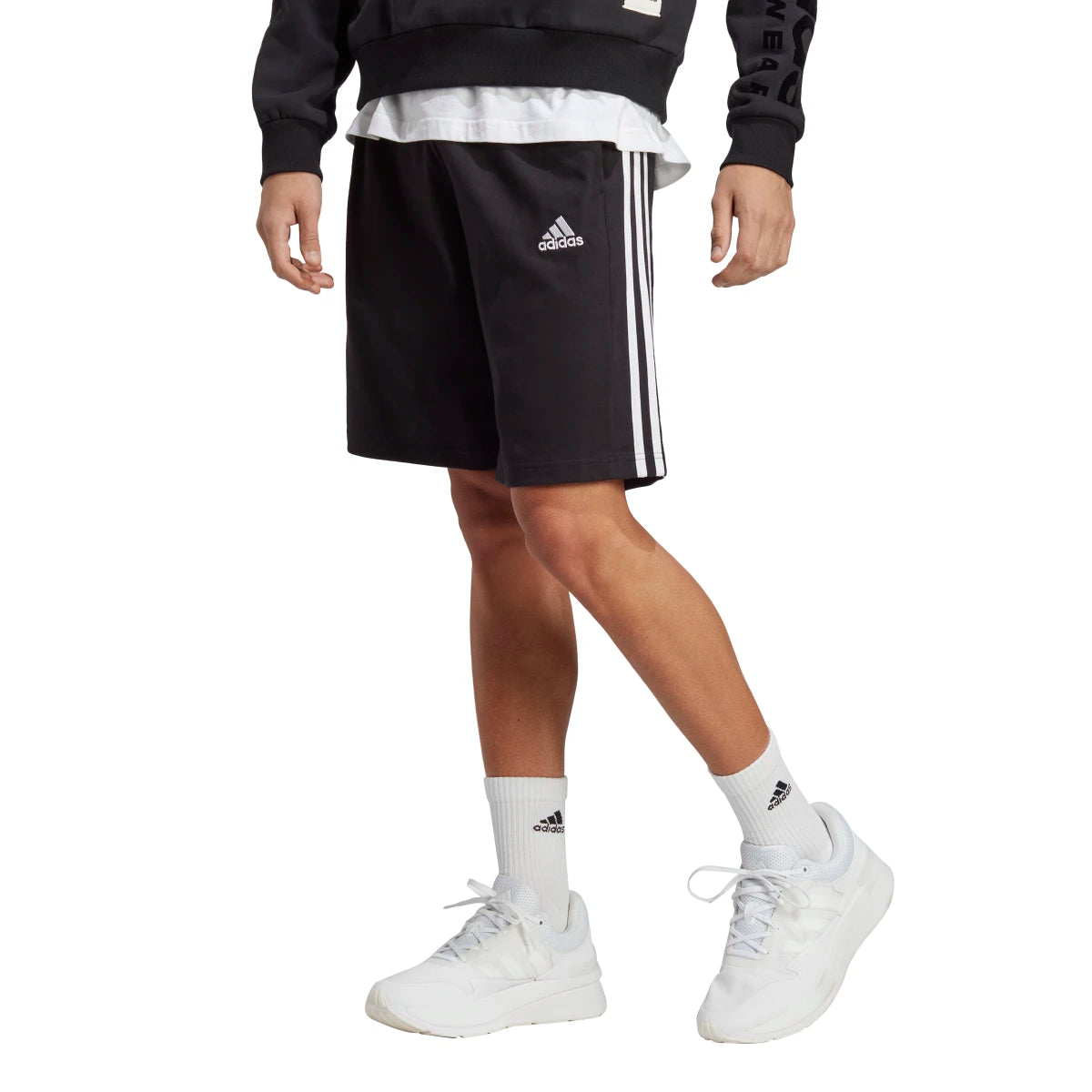 adidas Men's Essentials Single Jersey 3-Stripes Shorts Mens Apparel Shorts