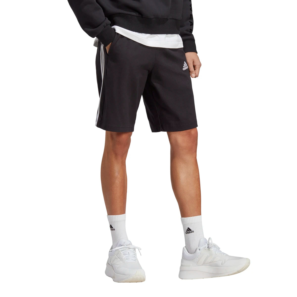 adidas Men's Essentials Single Jersey 3-Stripes Shorts Mens Apparel Shorts