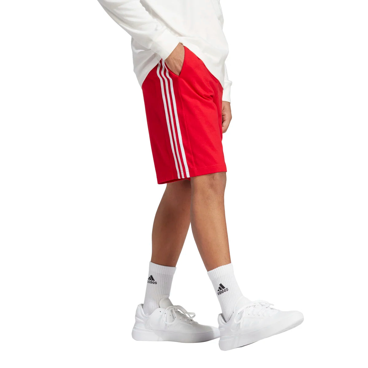 adidas Men's Essentials Single Jersey 3-Stripes Shorts Mens Apparel Shorts