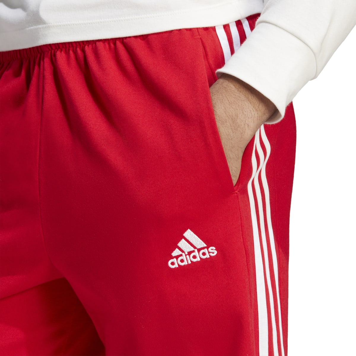 adidas Men's Essentials Single Jersey 3-Stripes Shorts Mens Apparel Shorts