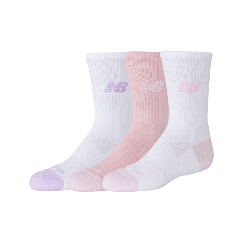 New Balance Youth Active Crew Socks 3 Pairs Unisex Accessories Socks