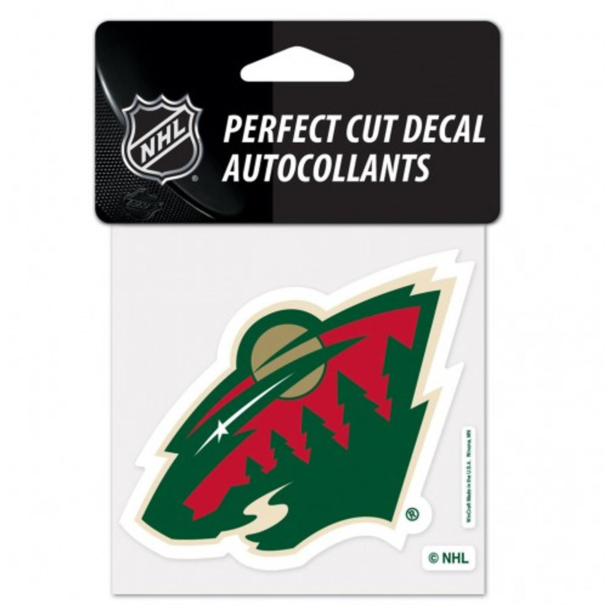 Wincraft Minnesota Wild Color Perfect Cut Decal 4x4 - Special Order Fan Gear NHL Minnesota Wild