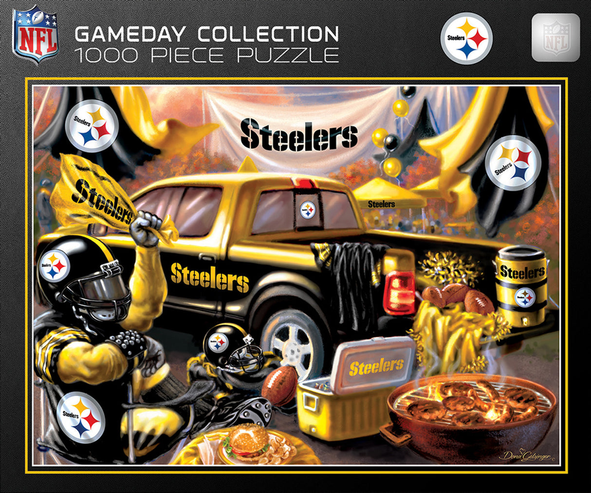 Masterpieces Puzzle Company Pittsburgh Steelers Gameday Design 1000 Piece Puzzle Fan Gear NFL Pittsburgh Steelers