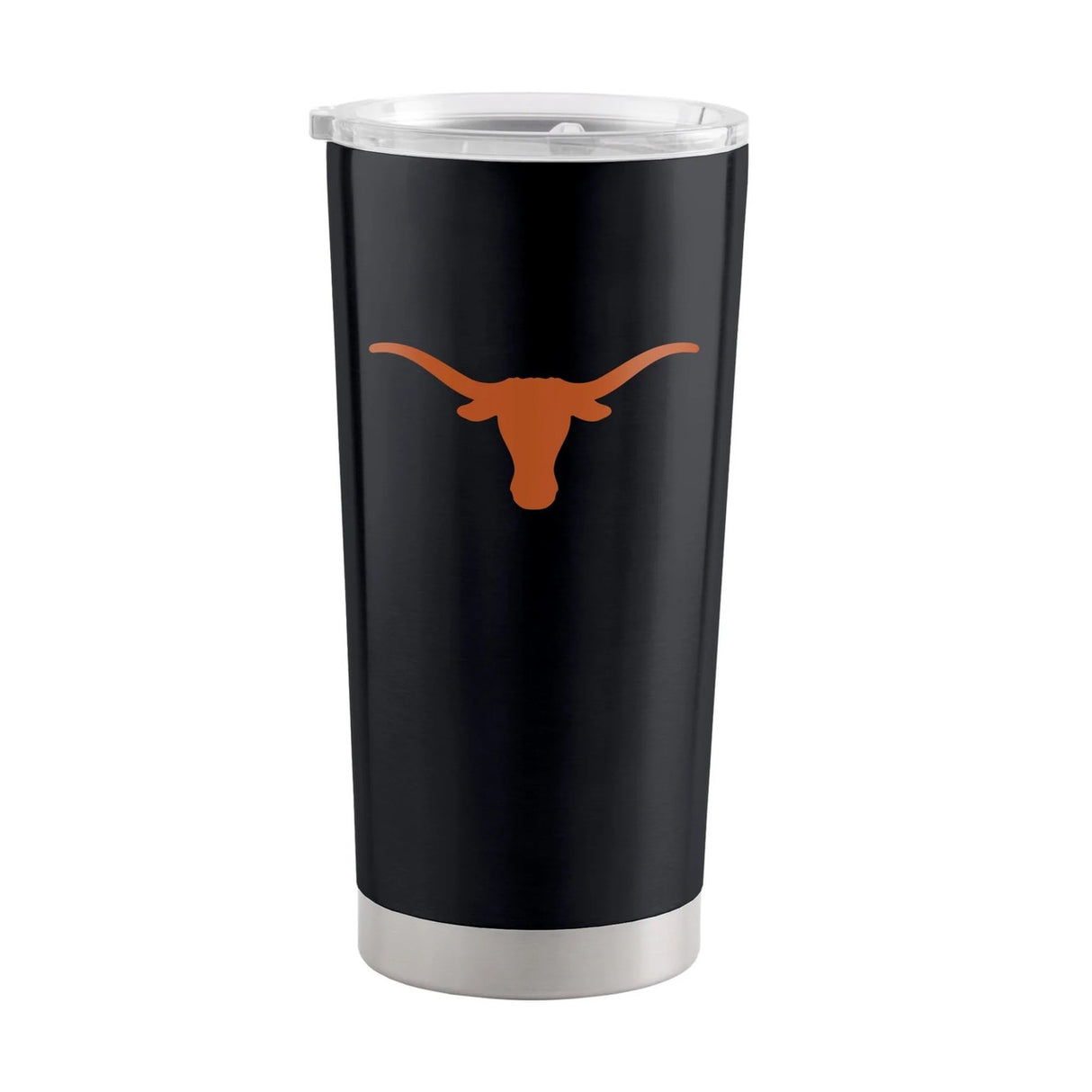 Logo Brands Texas Longhorns Black 20oz Stainless Steel Travel Tumbler Fan Gear NCAA Texas Longhorns