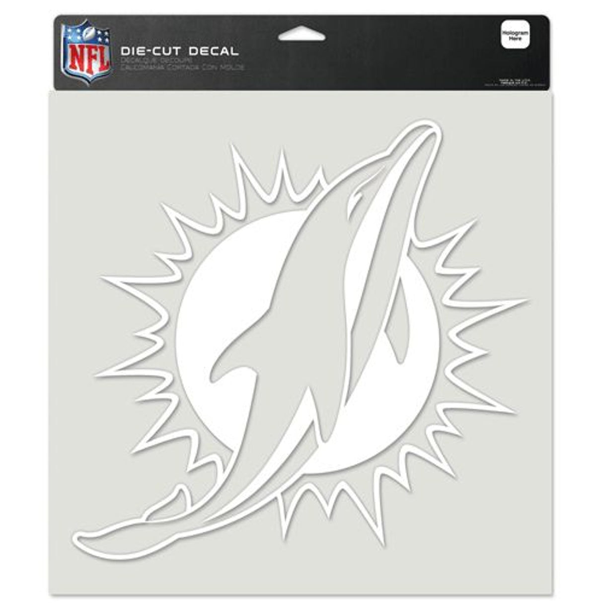 Wincraft Miami Dolphins White Die Cut Decal 8x8 Fan Gear NFL Miami Dolphins