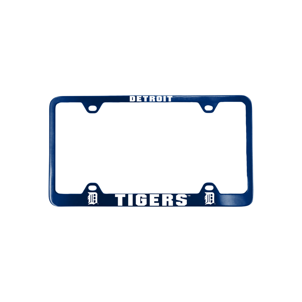 Fremont Die Detroit Tigers Blue Laser Cut License Plate Frame Fan Gear MLB Detroit Tigers