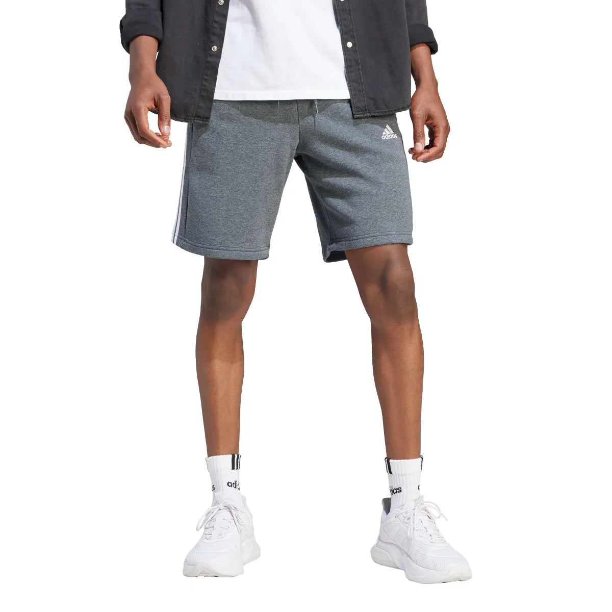 adidas Men's 3-Stripes Fleece Shorts Mens Apparel Shorts