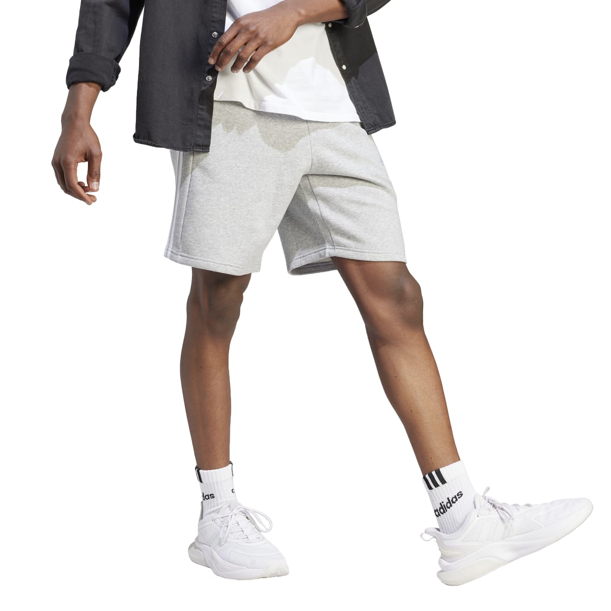 adidas Men's 3-Stripes Fleece Shorts Mens Apparel Shorts