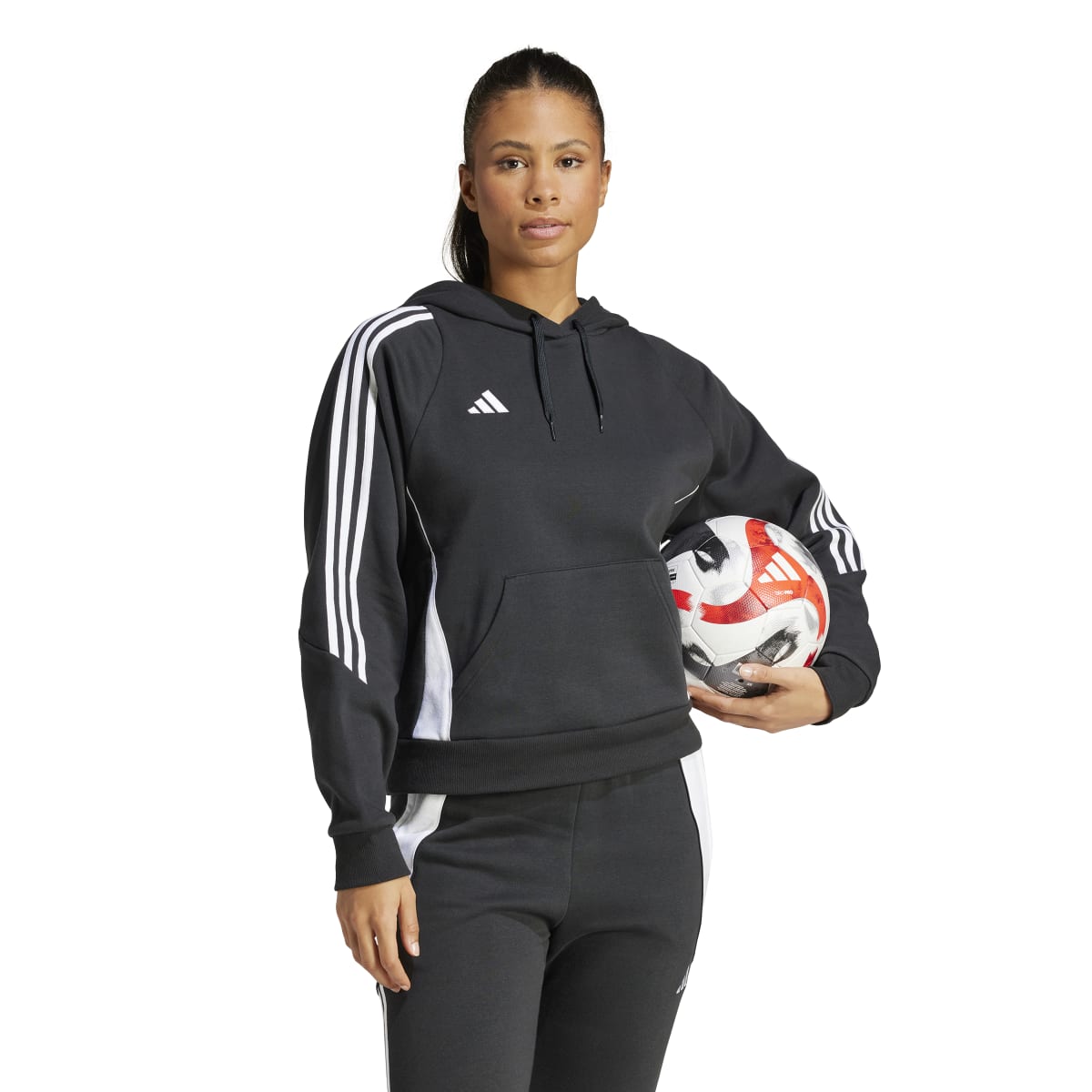 adidas Women's Tiro 24 Soccer Sweat Hoodie Soccer Uniforms & Apparel All