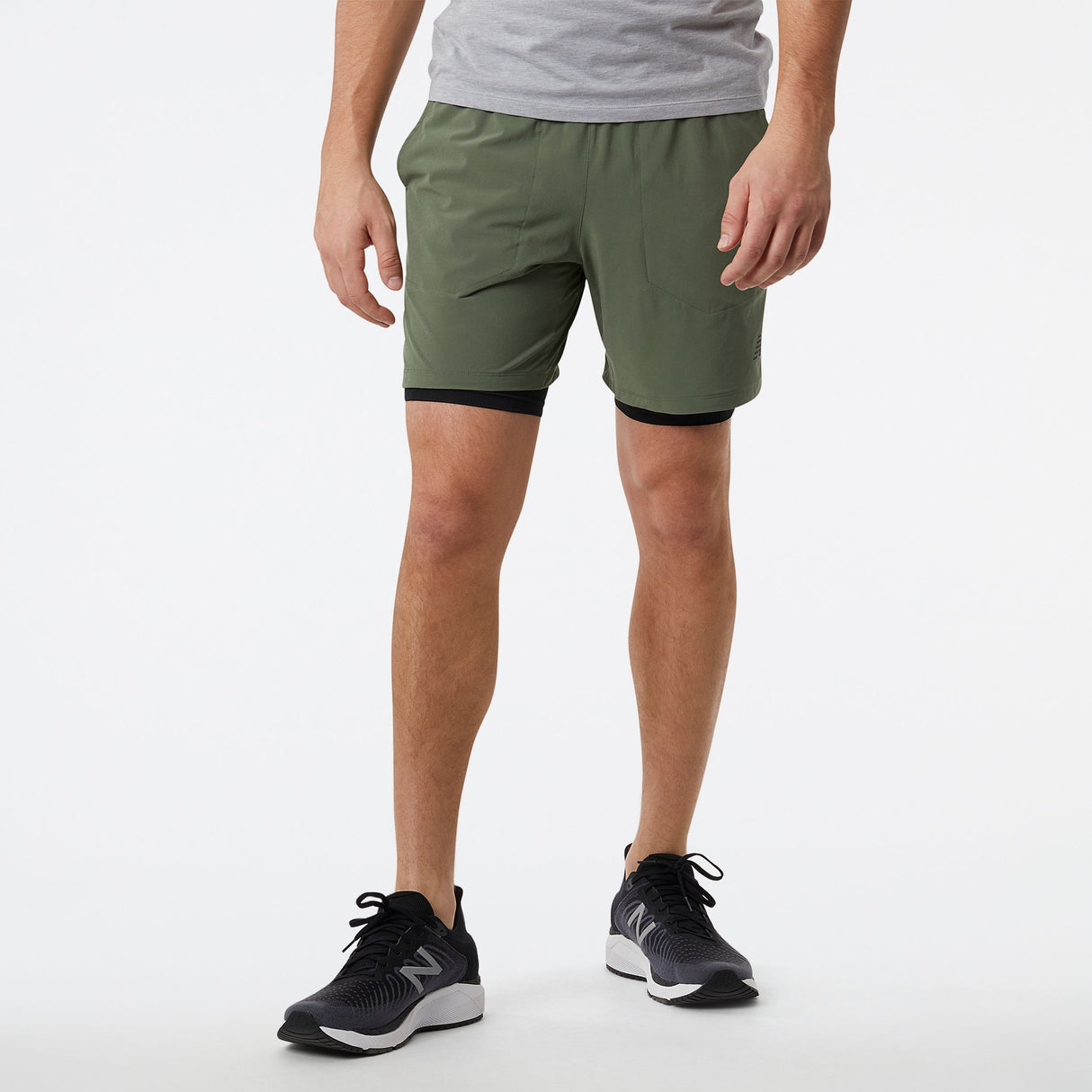 New Balance Men's R.W. Tech 7 Inch 2-In-1 Shorts Mens Apparel Shorts