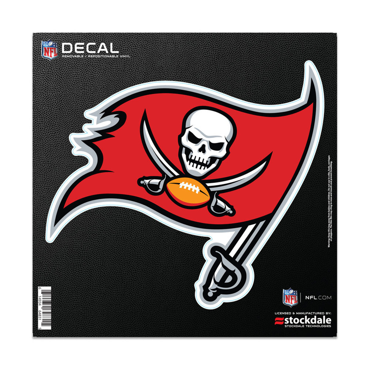 Wincraft Tampa Bay Buccaneers Logo All Surface Decal 6x6 Fan Gear NFL Tampa Bay Buccaneers