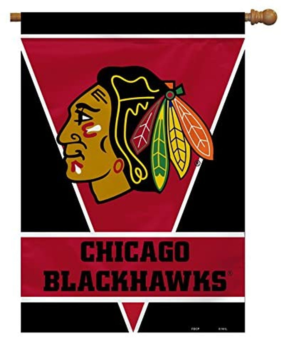 Fremont Die Chicago Blackhawks House 1-Sided Flag 28x40 Fan Gear NHL Chicago Blackhawks