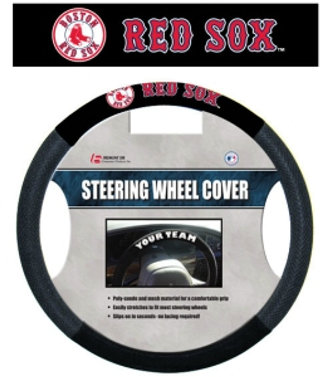 Fremont Die Boston Red Sox Mesh Steering Wheel Cover Fan Gear MLB Boston Red Sox
