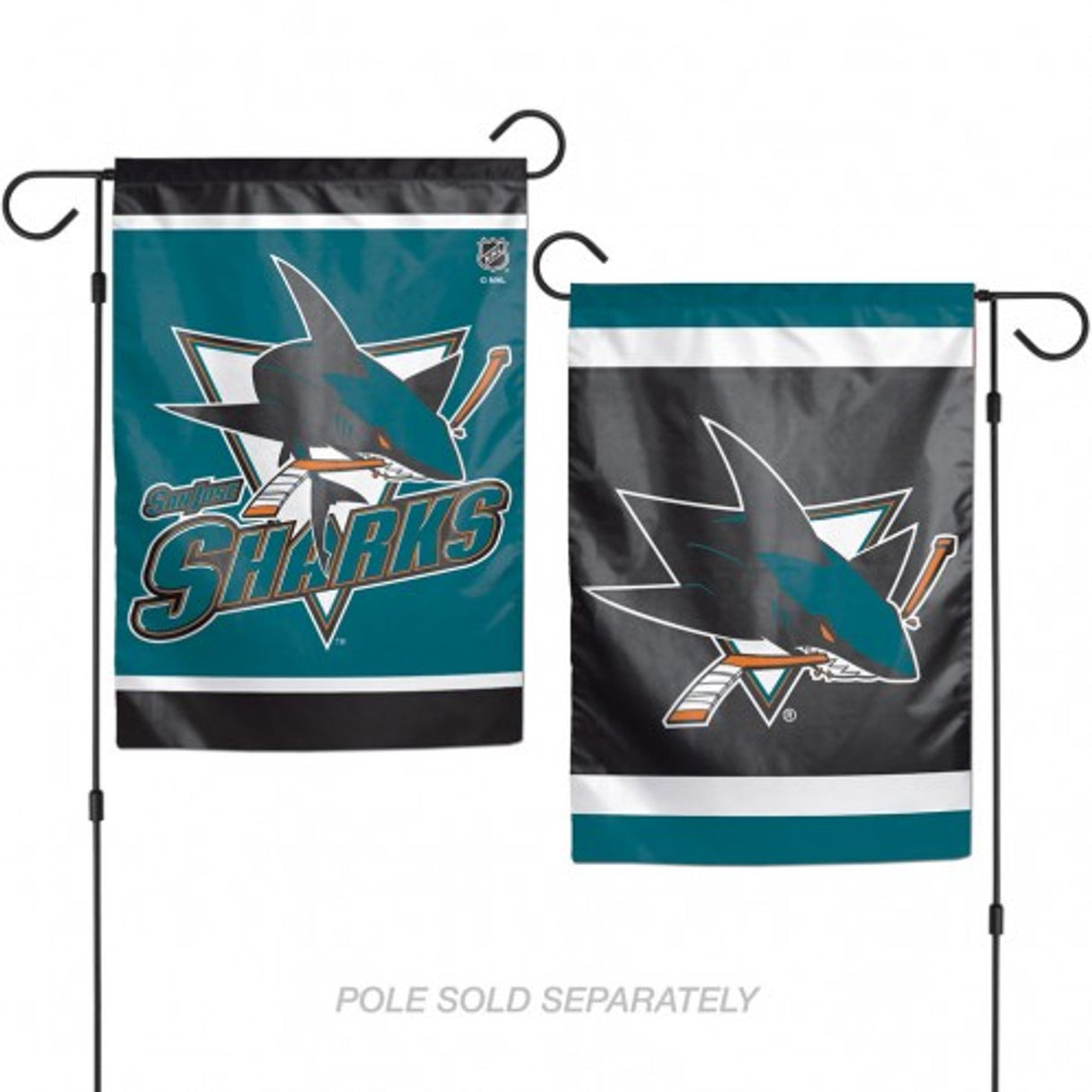 Wincraft San Jose Sharks 2 Sided Garden Style Flag 12x18 - Special Order Fan Gear NHL San Jose Sharks