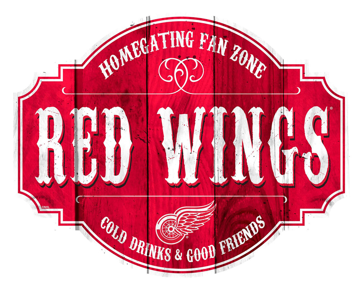 Fan Creations Detroit Red Wings 12 Inch Homegating Tavern Wood Sign - Special Order Fan Gear NHL Detroit Red Wings