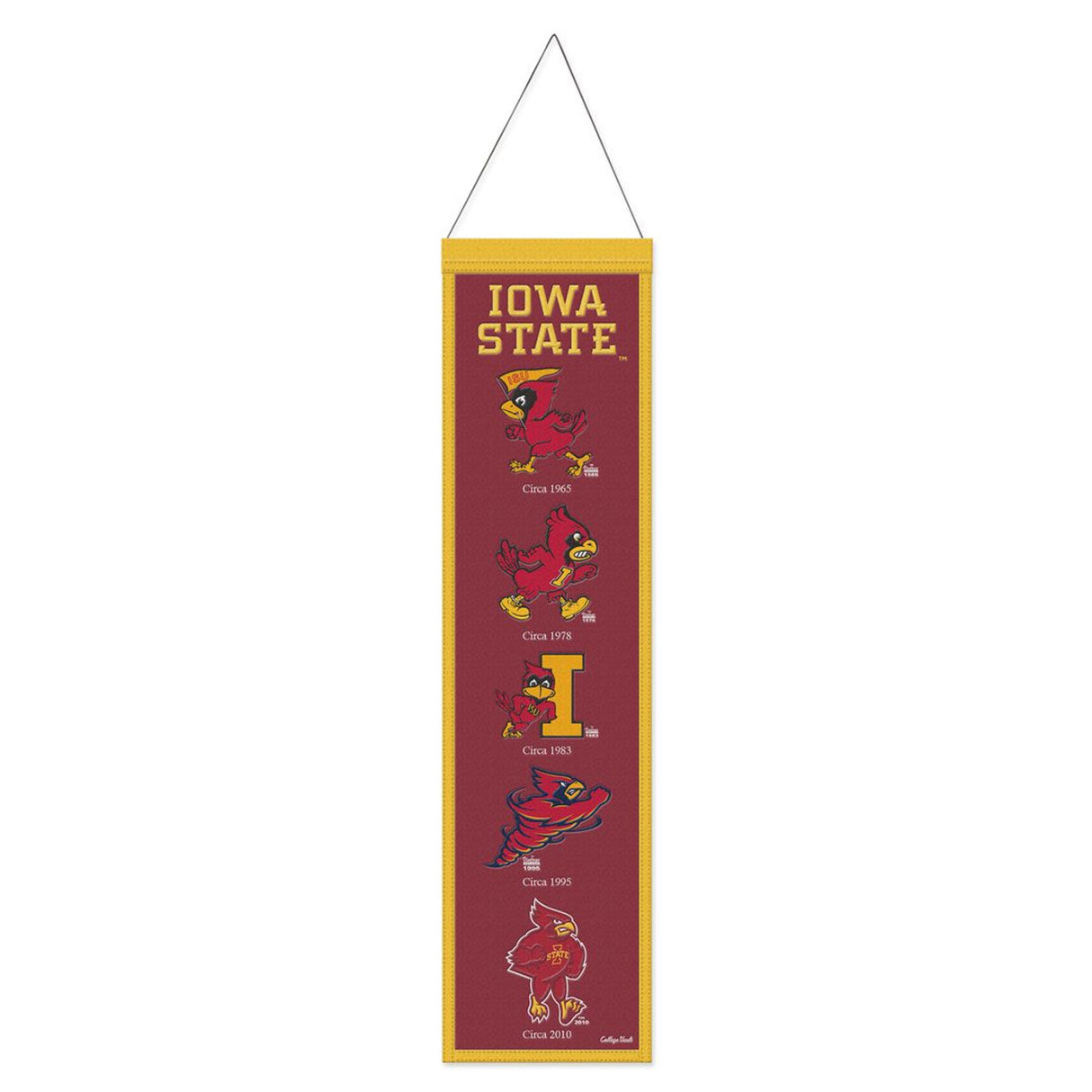 Wincraft Iowa State Cyclones Heritage Evolution Design Wool Banner 8x32 Fan Gear NCAA Iowa State Cyclones