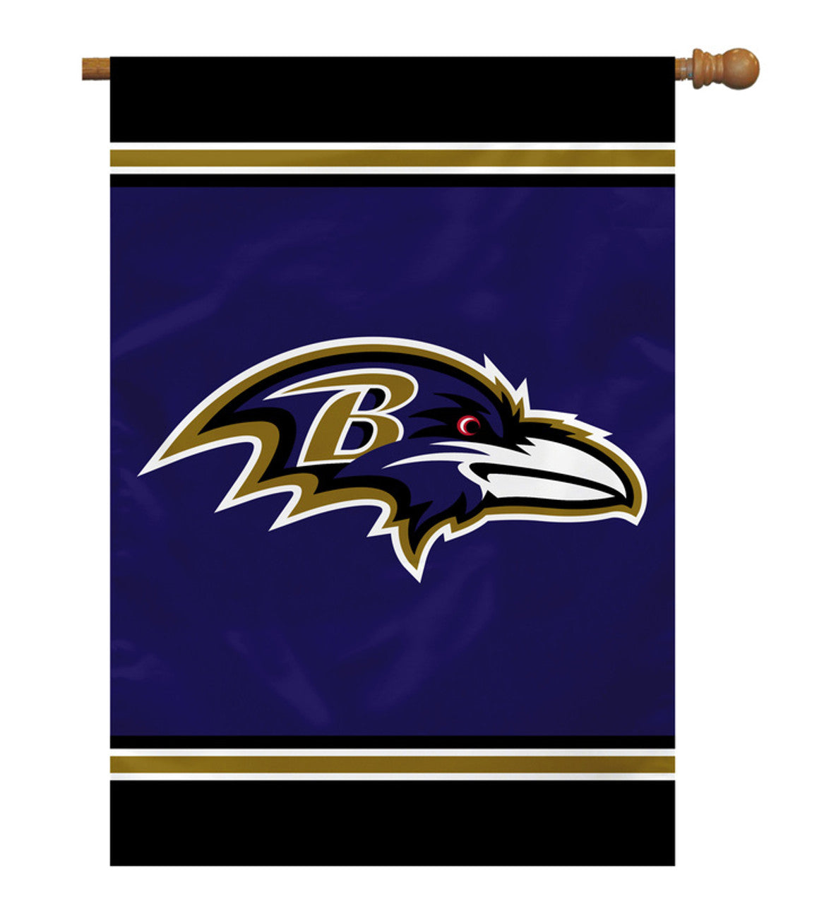 Fremont Die Baltimore Ravens 1-Sided House Flag 28x40 Fan Gear NFL Baltimore Ravens