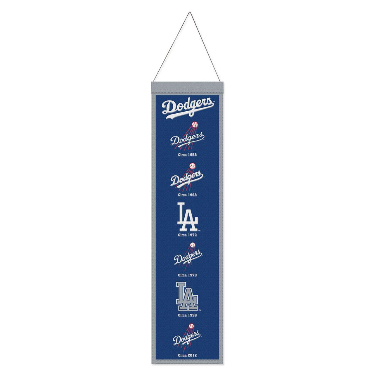 Wincraft Los Angeles Dodgers Heritage Evolution Design Wool Banner 8x32 Fan Gear MLB Los Angeles Dodgers