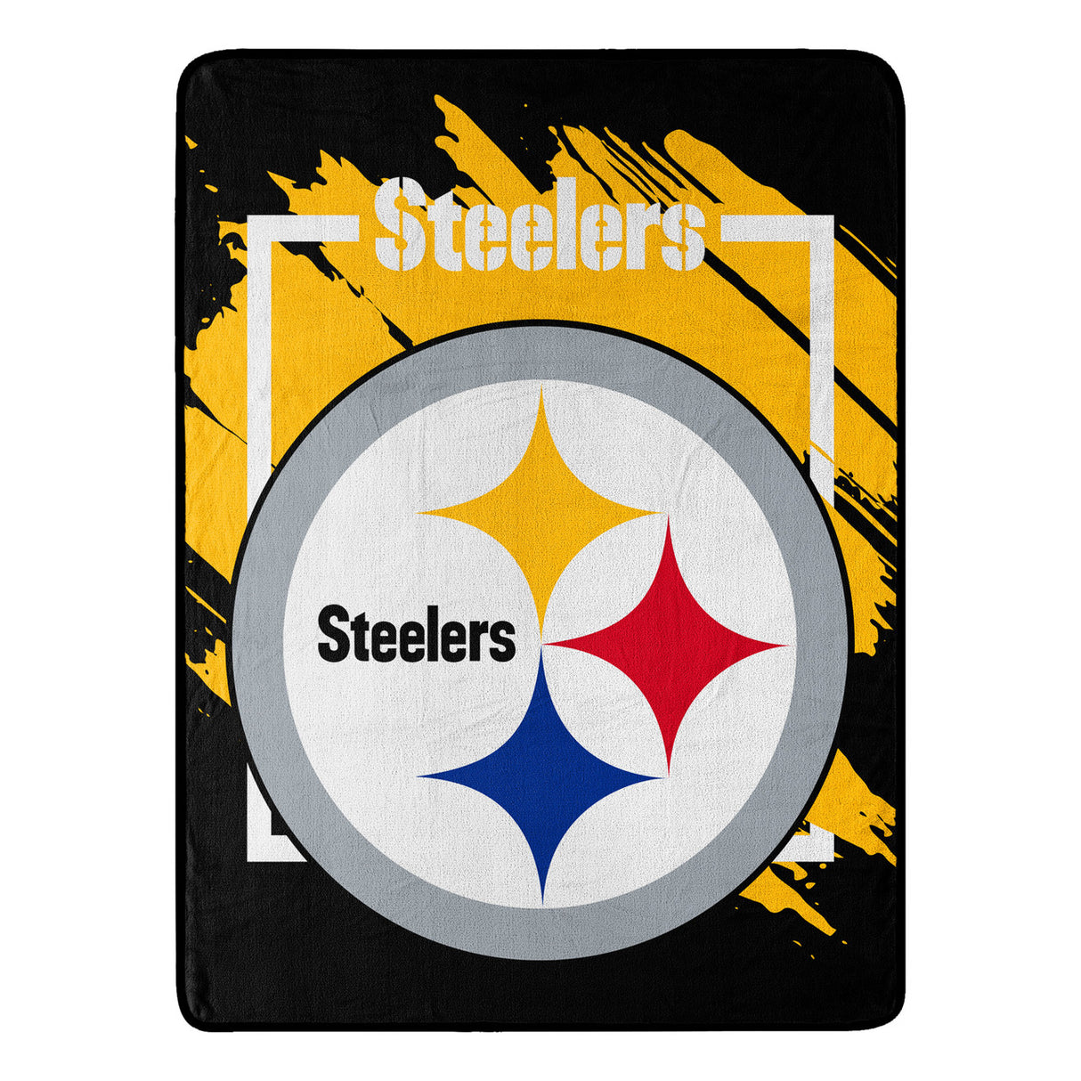 Northwest Company Pittsburgh Steelers Micro Raschel Dimensional Design Blanket 46x60 Fan Gear NFL Pittsburgh Steelers