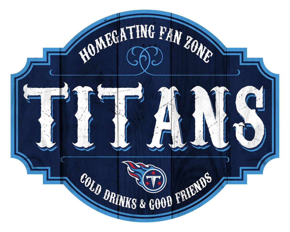 Fan Creations Tennessee Titans 12 Inch Homegating Tavern Wood Sign Fan Gear NFL Tennessee Titans