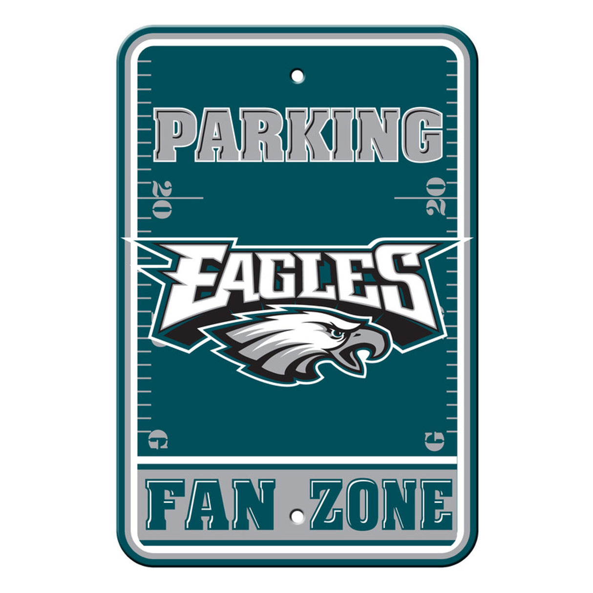 Fremont Die Philadelphia Eagles Plastic Fan Zone Parking Style Sign 12x18 Fan Gear NFL Philadelphia Eagles
