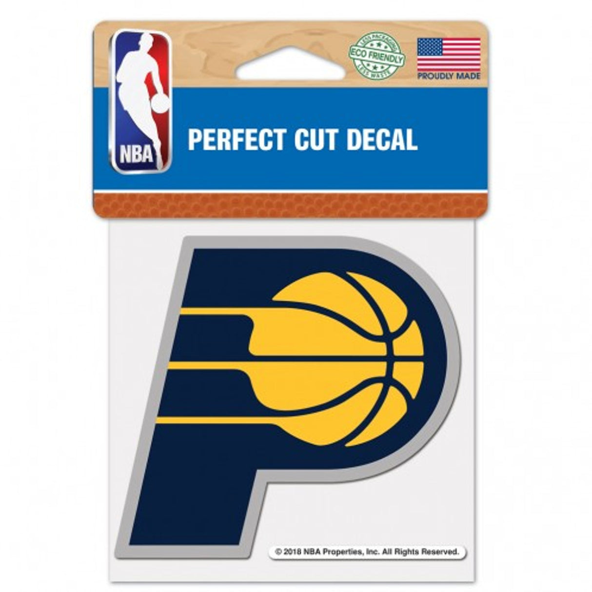 Wincraft Indiana Pacers Color Perfect Cut Decal 4x4 - Special Order Fan Gear NBA Indiana Pacers