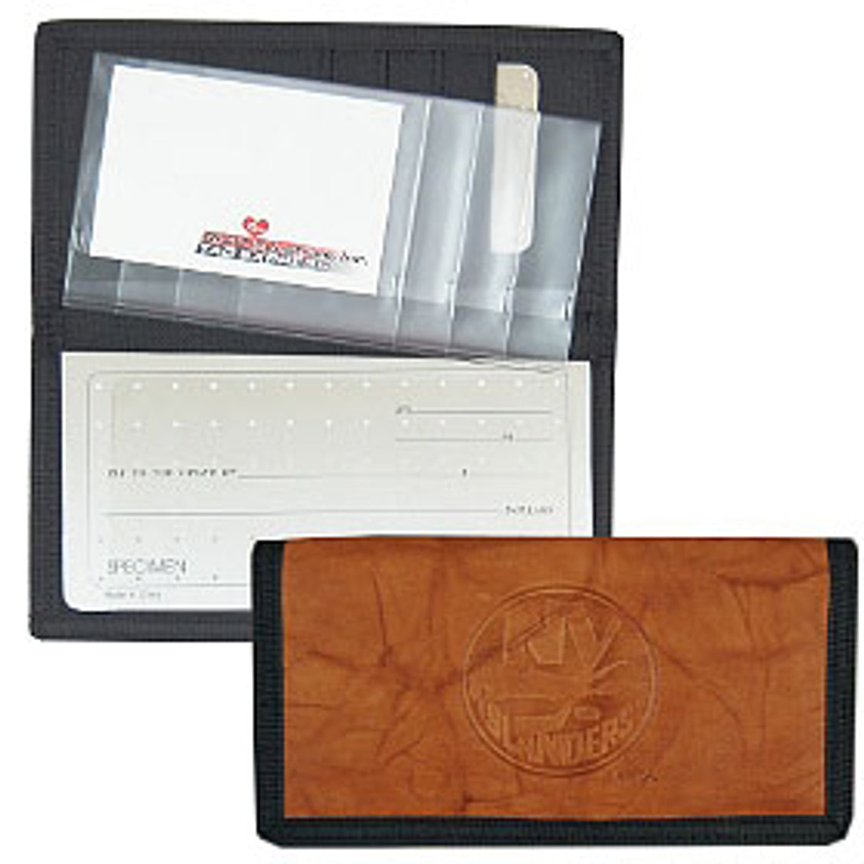Rico Industries New York Islanders Leather/Nylon Embossed Checkbook Cover Fan Gear NHL New York Islanders