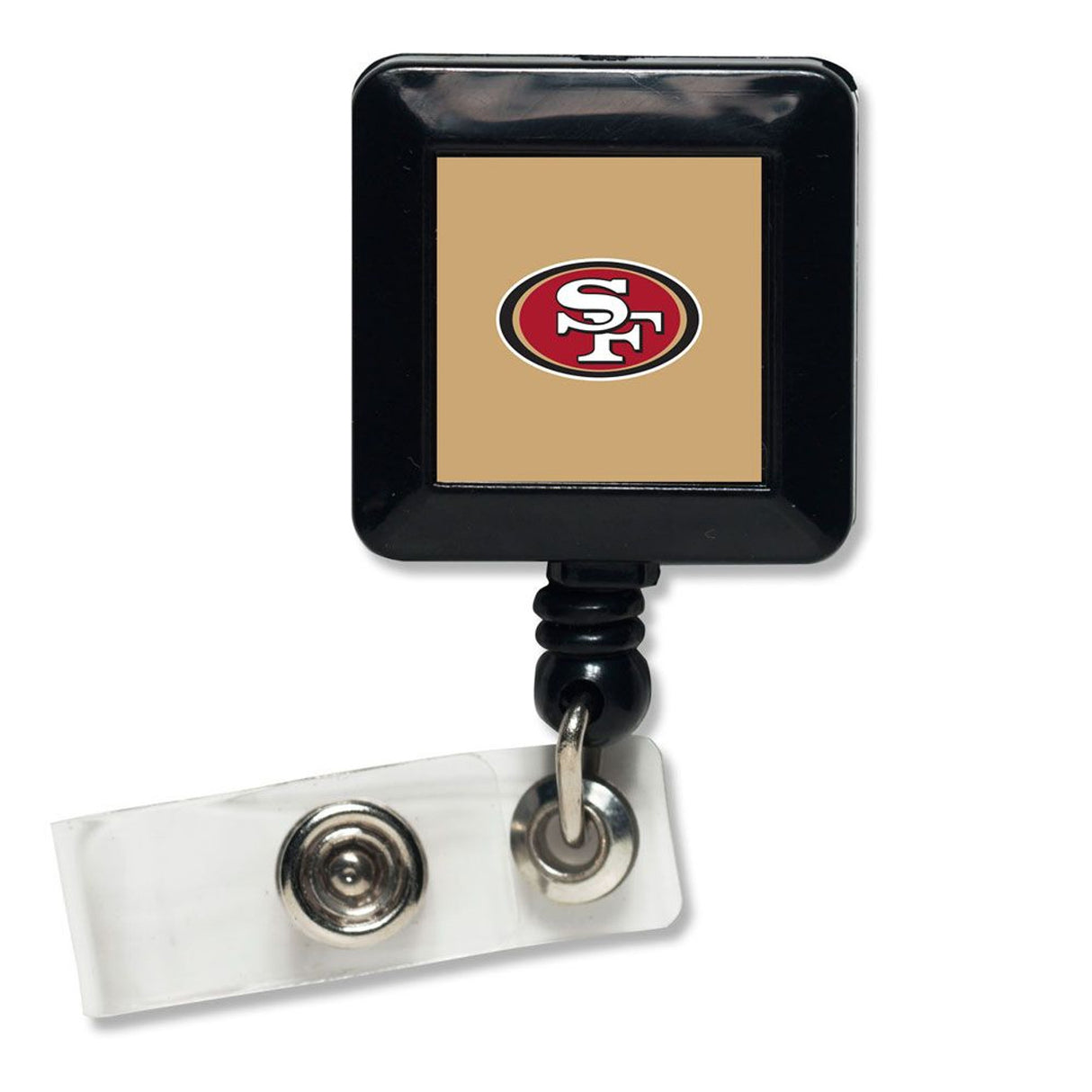 Wincraft San Francisco 49ers Retractable Square Badge Holder Fan Gear NFL San Francisco 49ers