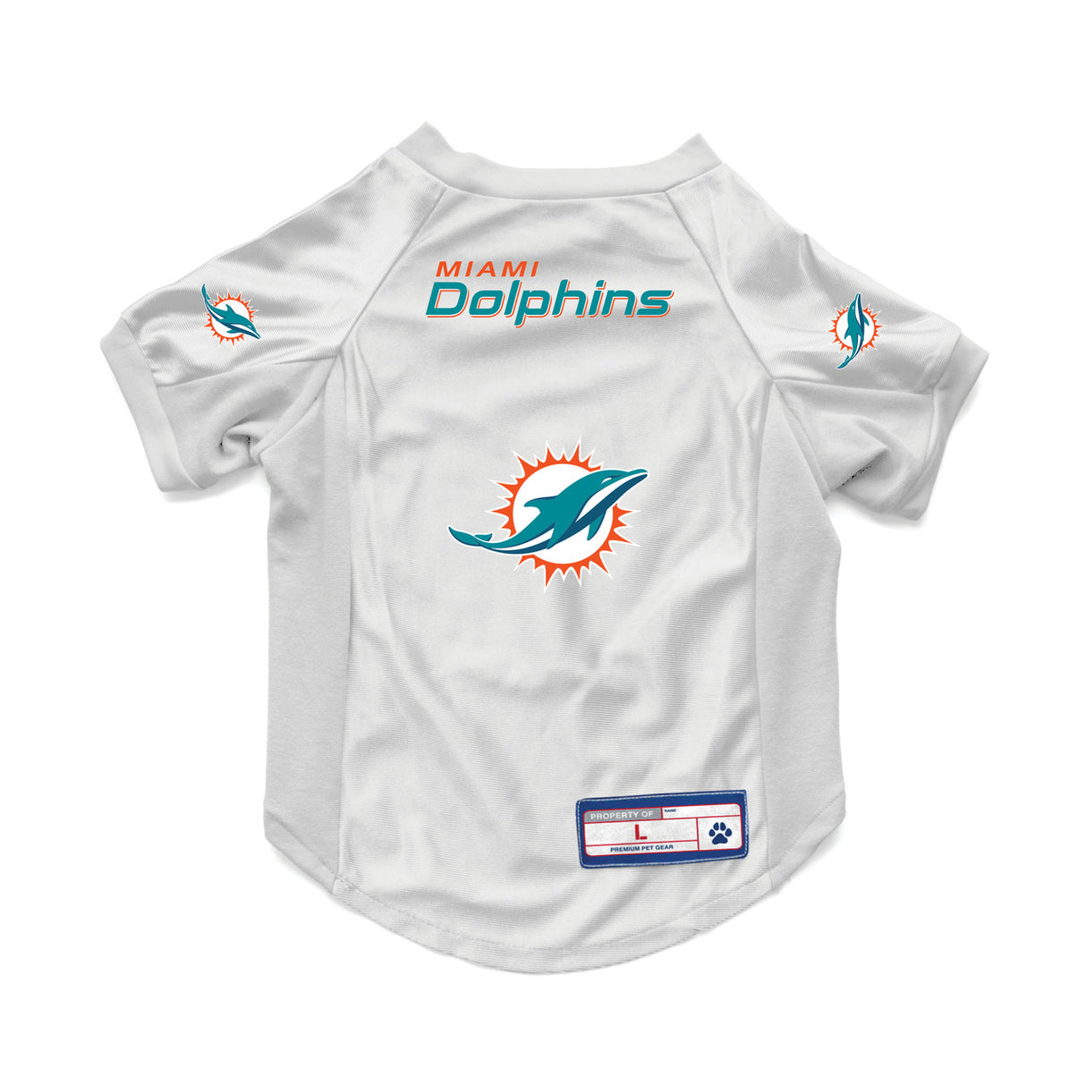 Little Earth Miami Dolphins Stretch Pet Jersey Size XL Fan Gear NFL Miami Dolphins